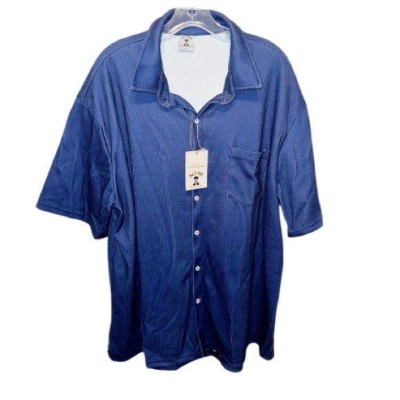 NWT! Aloha Blue Camp Shirt Pocket Sz XL - Picture 1 of 10